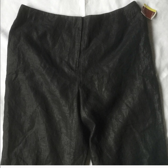 Linen flat front trouser fit pant - Picture 3 of 5